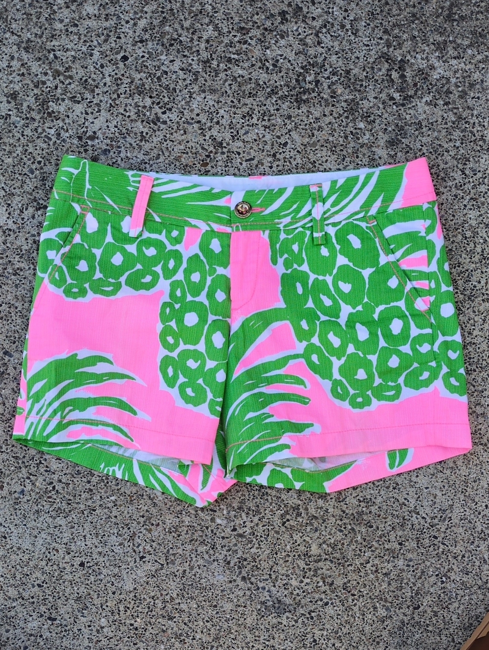 Lilly Pulitzer Womens Callahan Pink Shorts Cotton 6